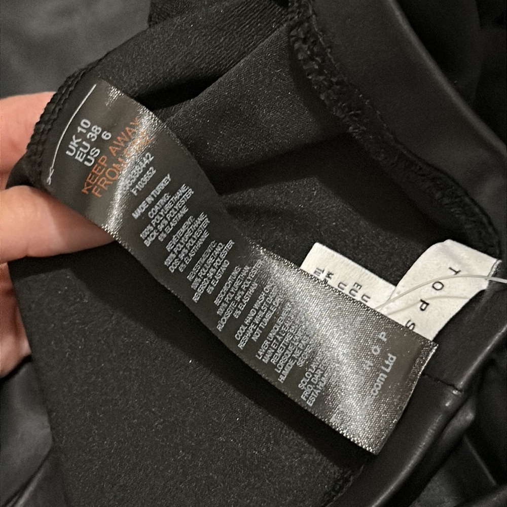Women's Topshop Faux Leather Pants - Picture 7 of 7